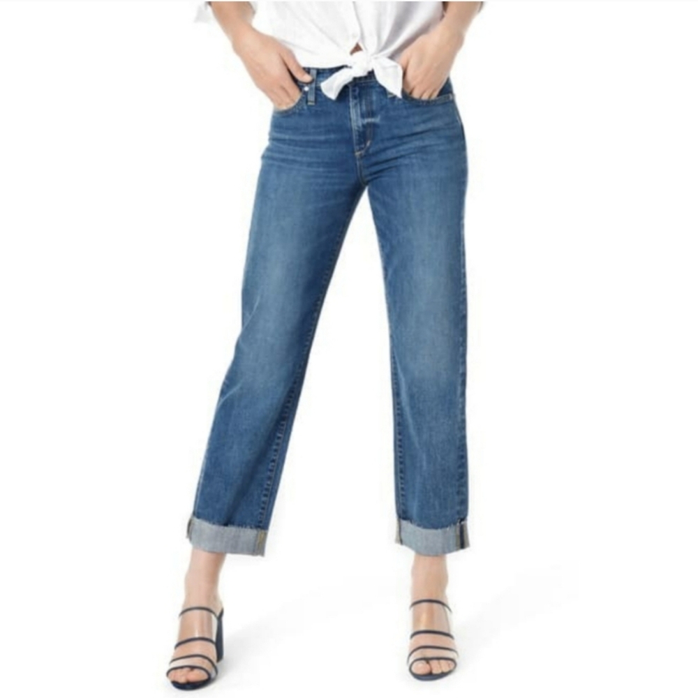 Joe's Jeans The Niki Mid Rise Raw Cuff Boyfriend Jeans